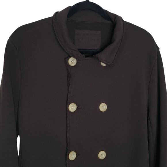 Frank & Eileen Belfast Irish Chocolate Brown Triple Fleece Sweatshirt Jacket L - Picture 5 of 9